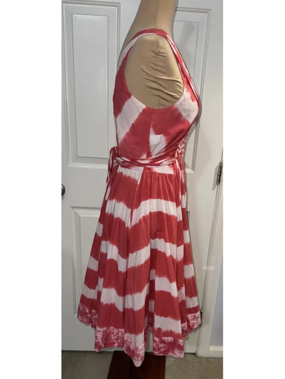 Sundance Island Rhythms Tie Dye Sleeveless V Neck Sundress Dress Size 6